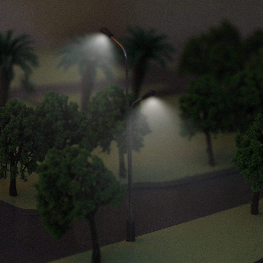 Photography Lighting Layout - 10Pcs Scale 1:150 White Street Lights