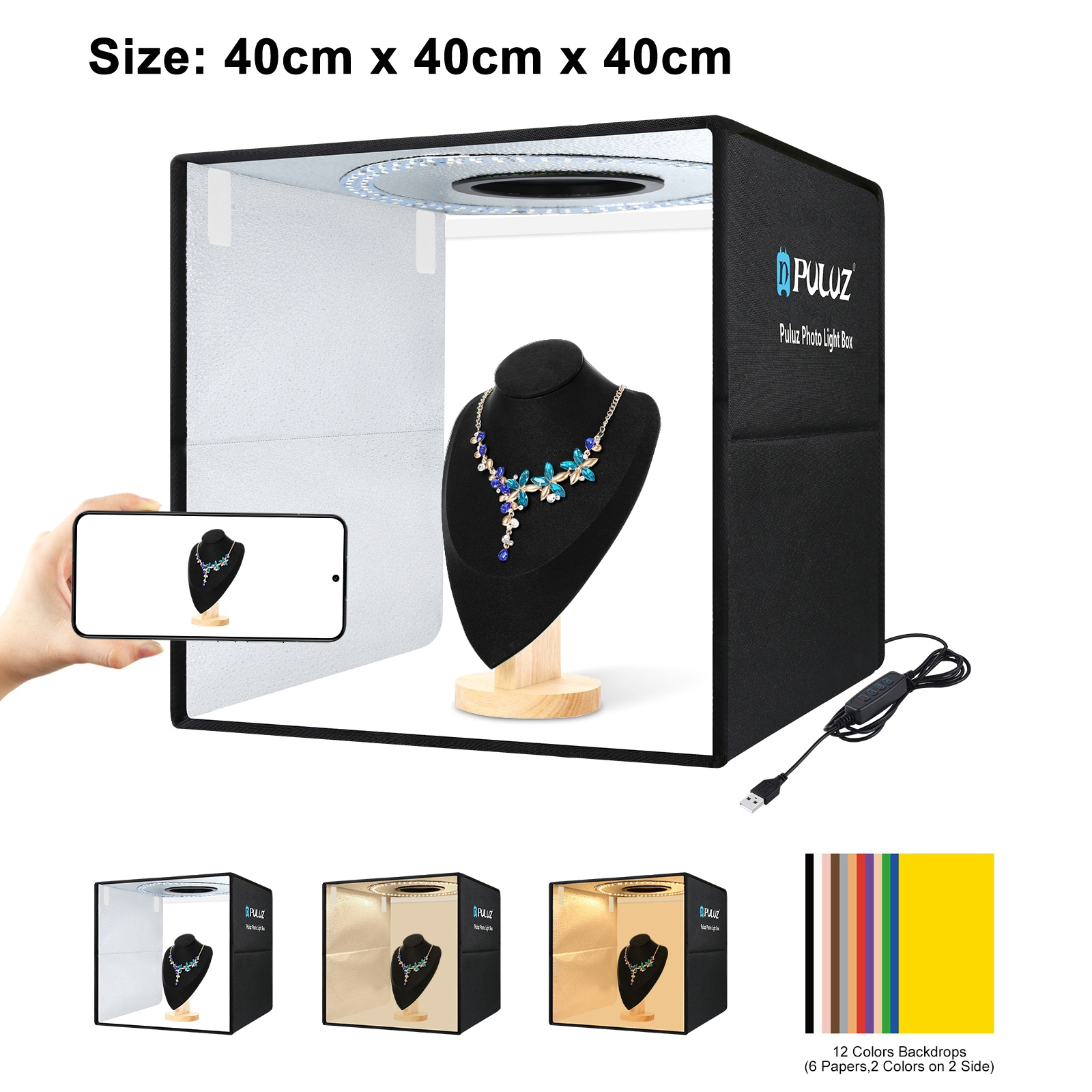 Photography Lighting For Products - PULUZ 40cm Folding Portable Ring Light