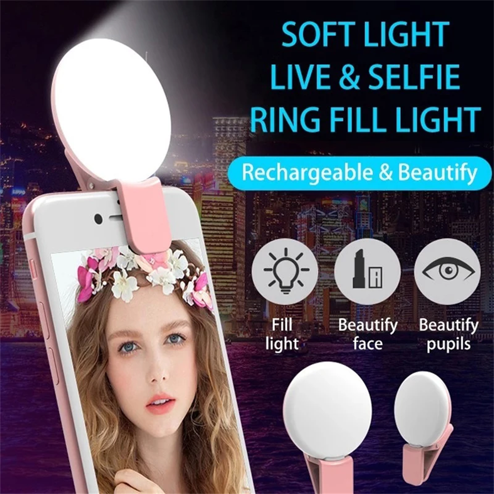 Photography Lighting Continuous - Portable Ring Light Clip Portable Mobile