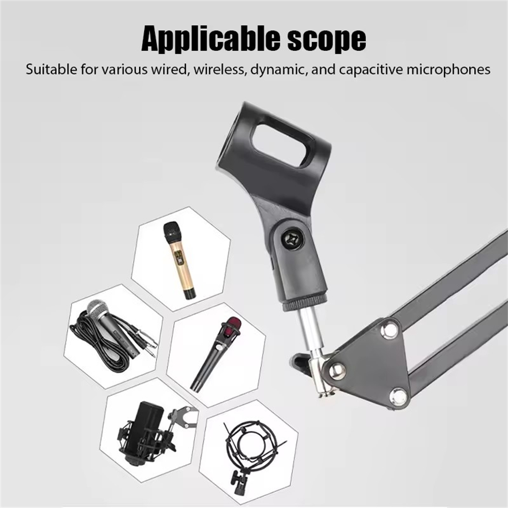 Boom Arm Stand - Professional Flexible Desktop Microphone Hanging Stand