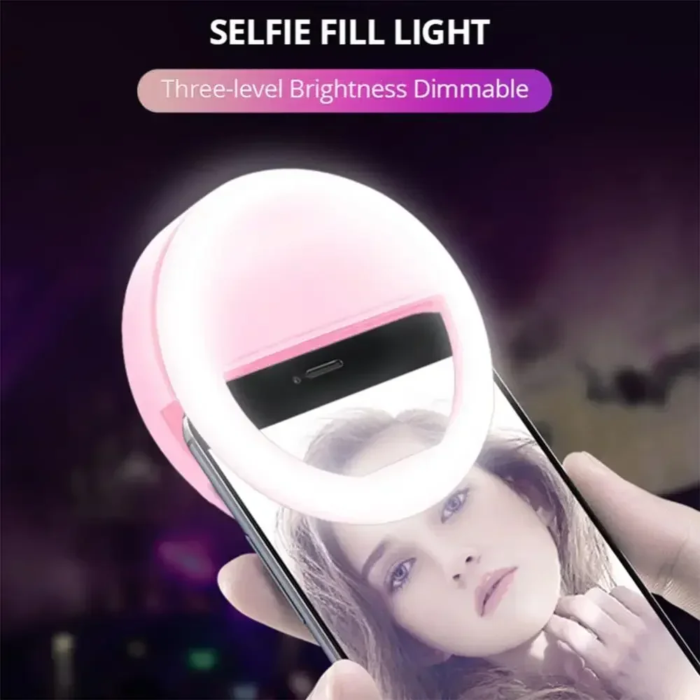 Photography Lighting Continuous - LED Selfie Ring Light Mobile Phone