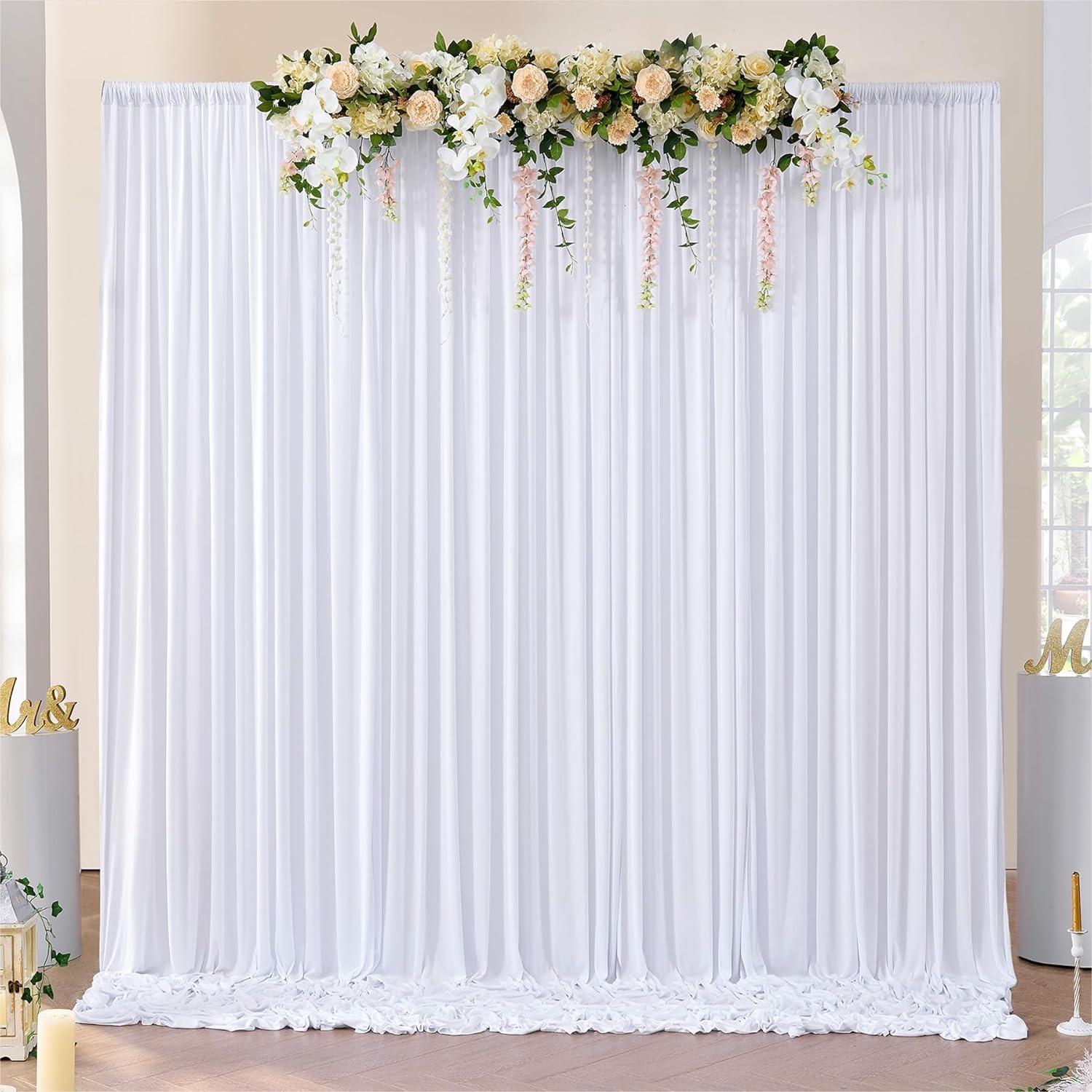 Photography Lighting For Products - White Backdrop Curtains 10x10 ft for