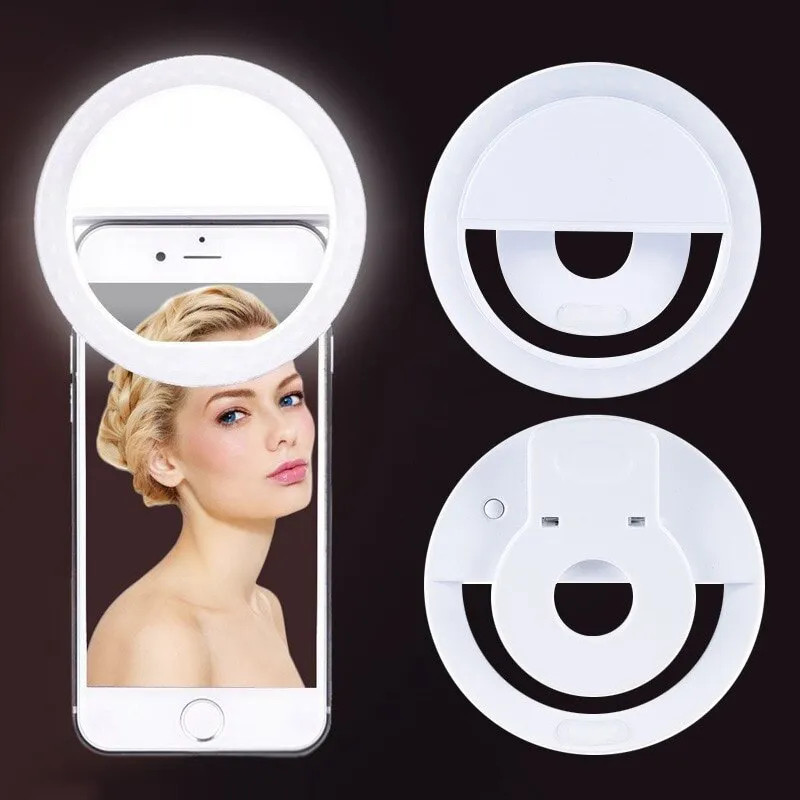 USB Rechargeable LED Selfie Ri - Photography Lighting Equipment ulasan dan harga
