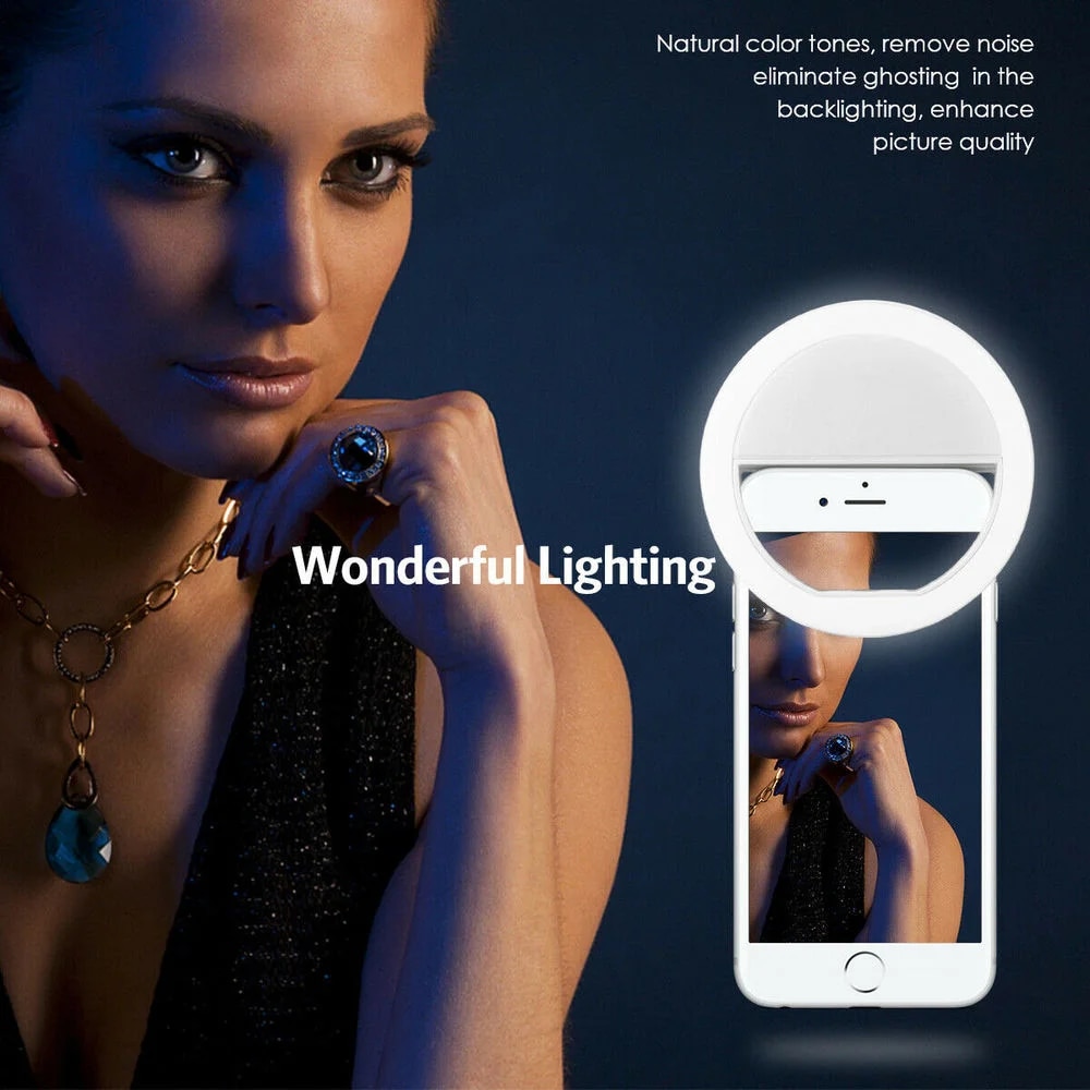 USB Rechargeable LED Selfie Ri - Photography Lighting Equipment ulasan dan harga