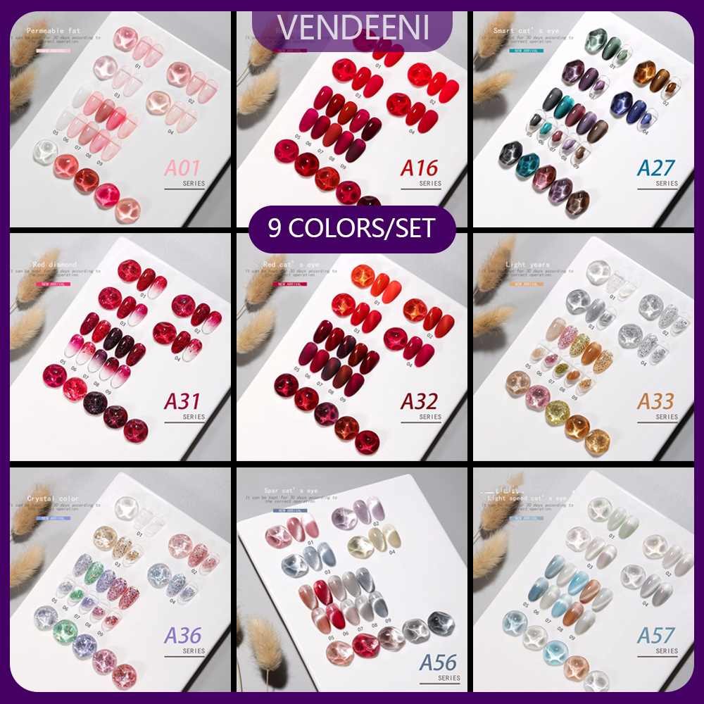 Vendeeni 9 Colors/set Pure Col - Coloured Gel Set ulasan dan harga