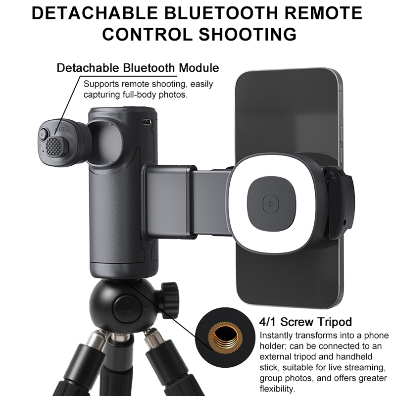 Bluetooth Selfie Handle with F - Photography Mobile Lighting ulasan dan harga