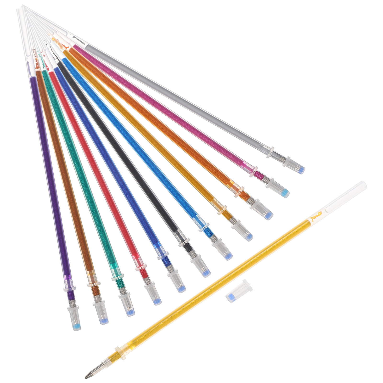 12Pcs Glitter Pen Refill Repla - Coloured Gel Set ulasan dan harga