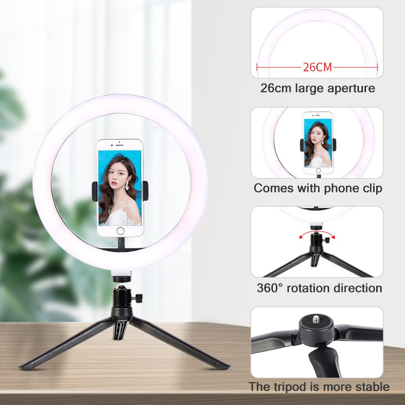 26cm 10 inch Led Ring Selfie L - Photography Lighting Continuous ulasan dan harga