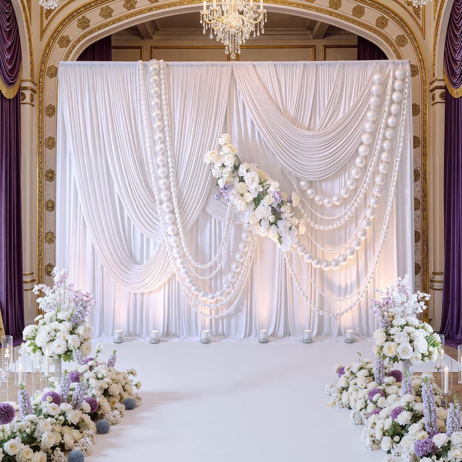 White Backdrop Curtains 10x10  - Photography Lighting For Products ulasan dan harga
