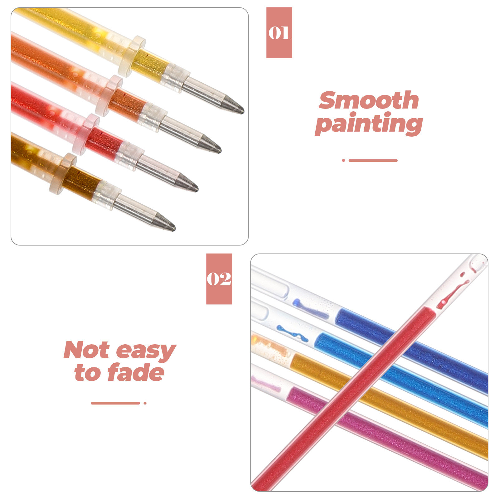 12Pcs Gel Pen Refills Office D - Coloured Gel Set ulasan dan harga