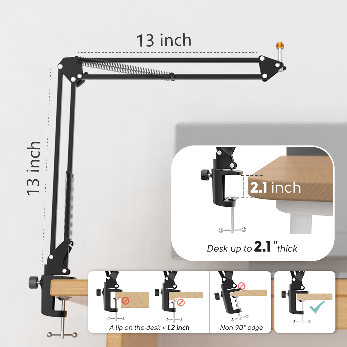 FIFINE Microphone Arm Boom,Adj - Boom Arm Stand ulasan dan harga