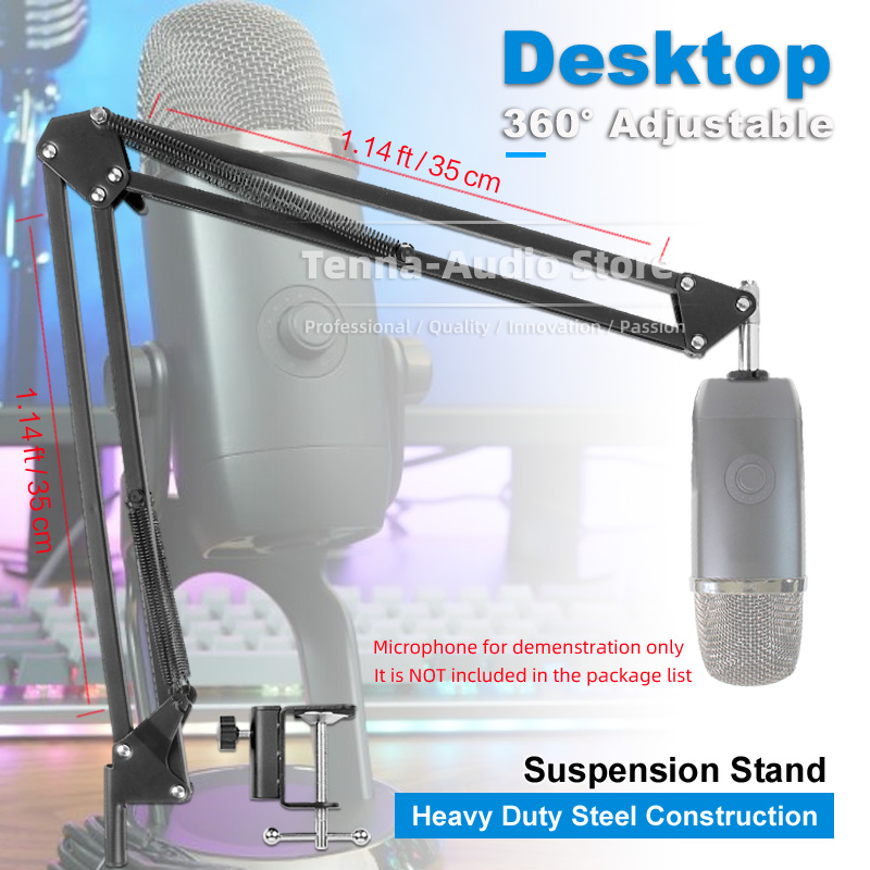 Desktop Clamp Suspension Mic B - Boom Arm Stand ulasan dan harga
