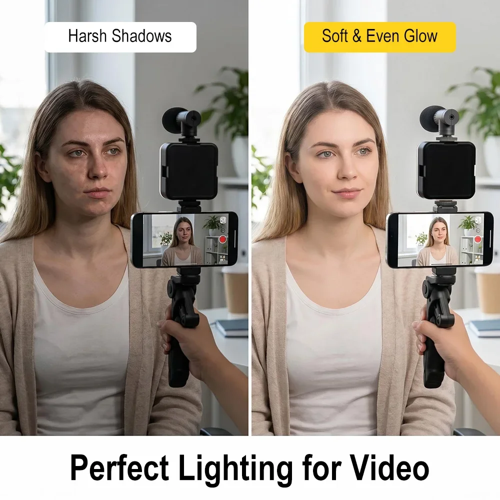 Smartphone Vlogging Kit Led Vi - Photography Lighting Continuous ulasan dan harga
