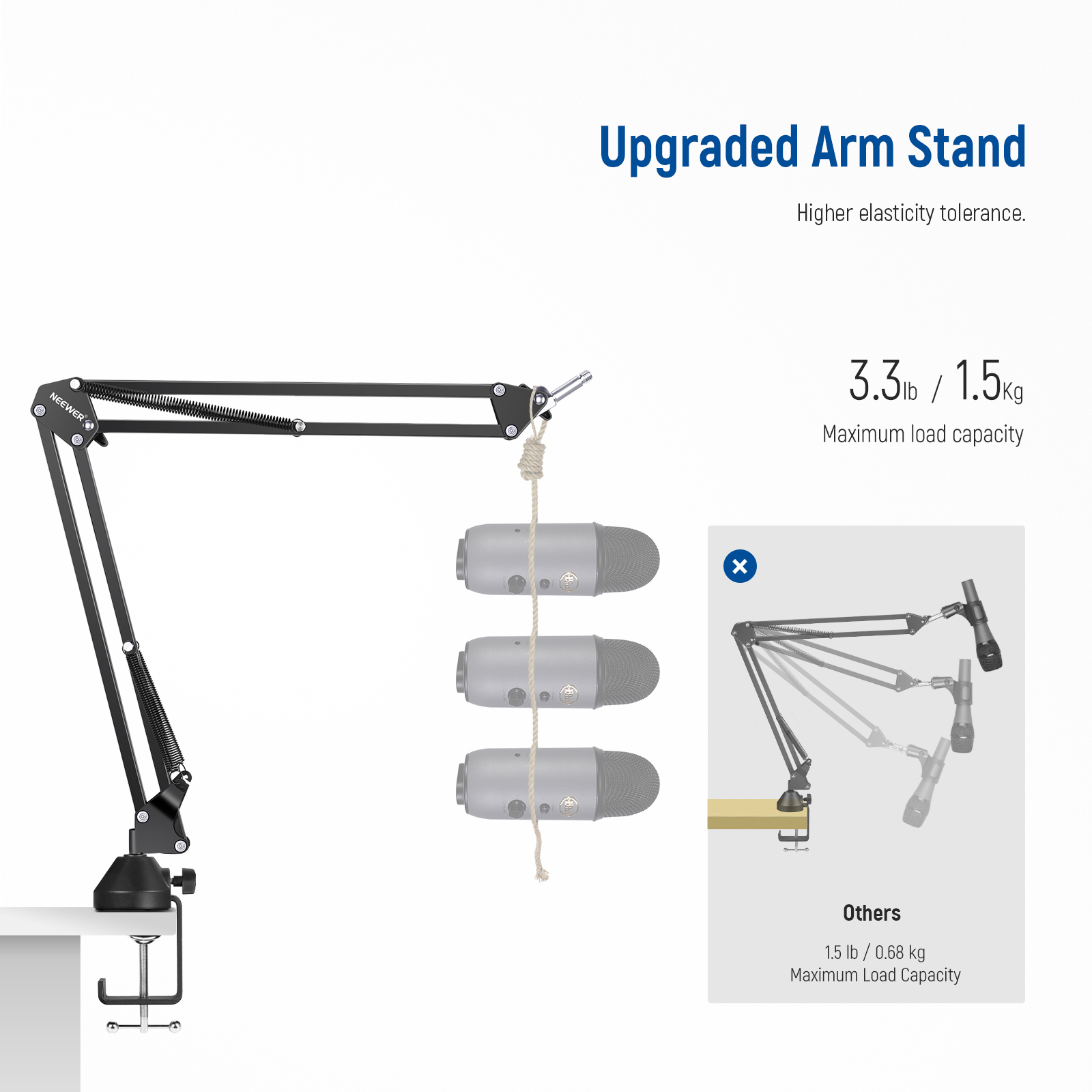 Neewer Microphone Arm Stand, S - Boom Arm Stand ulasan dan harga
