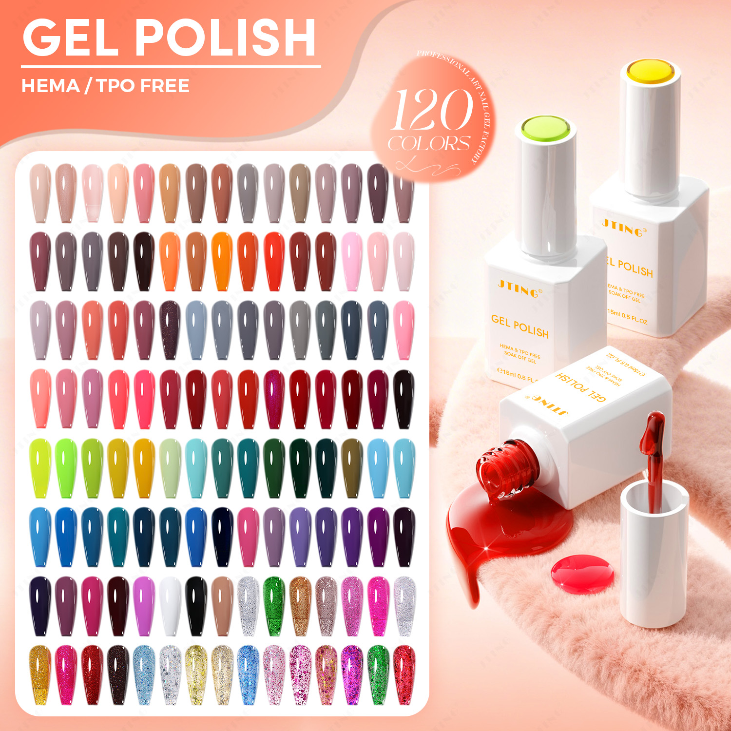 New 120 Color Series Nail Poli - Coloured Gel Set ulasan dan harga