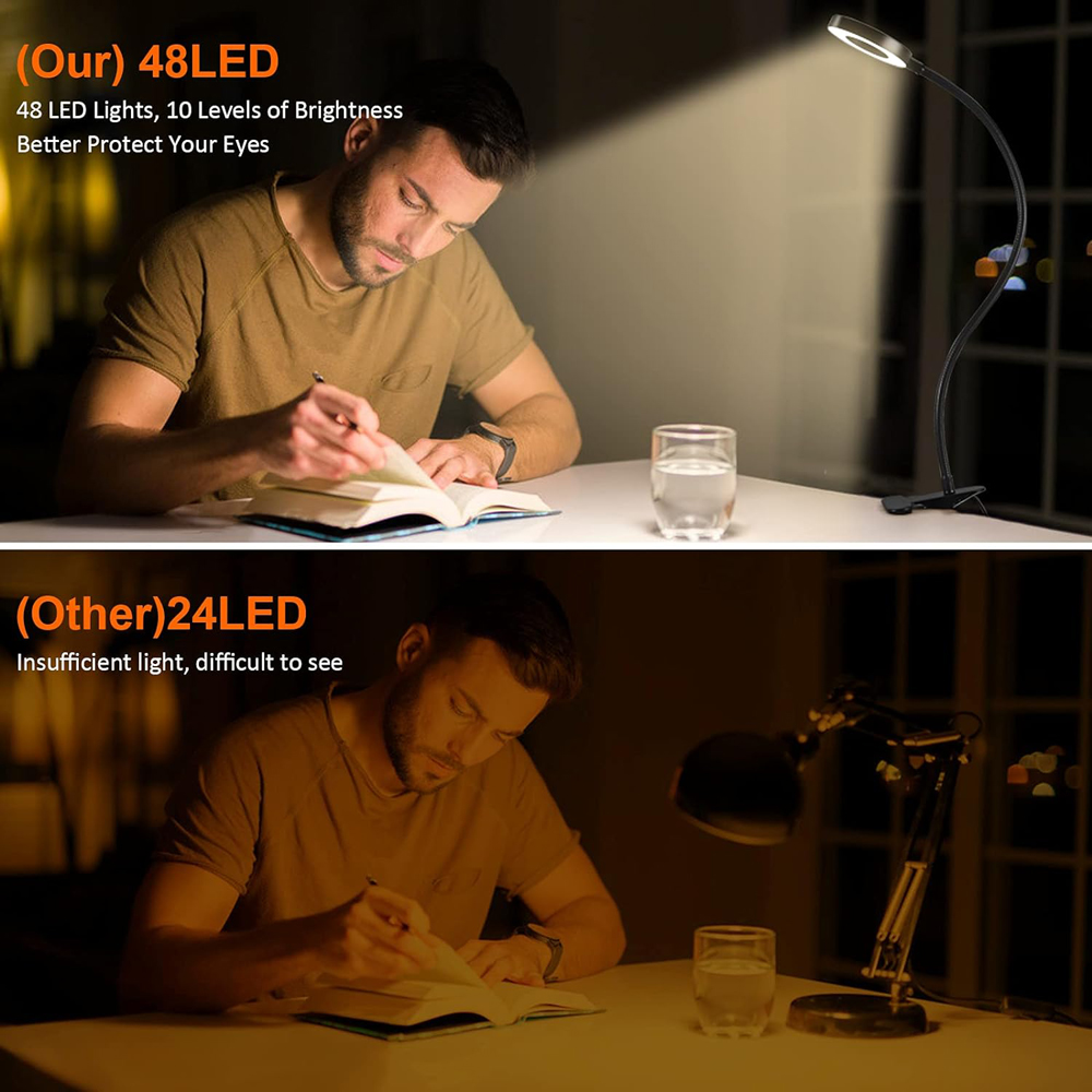 360° Flexible 48 LEDs Desk Lam - Photography Lighting Book ulasan dan harga