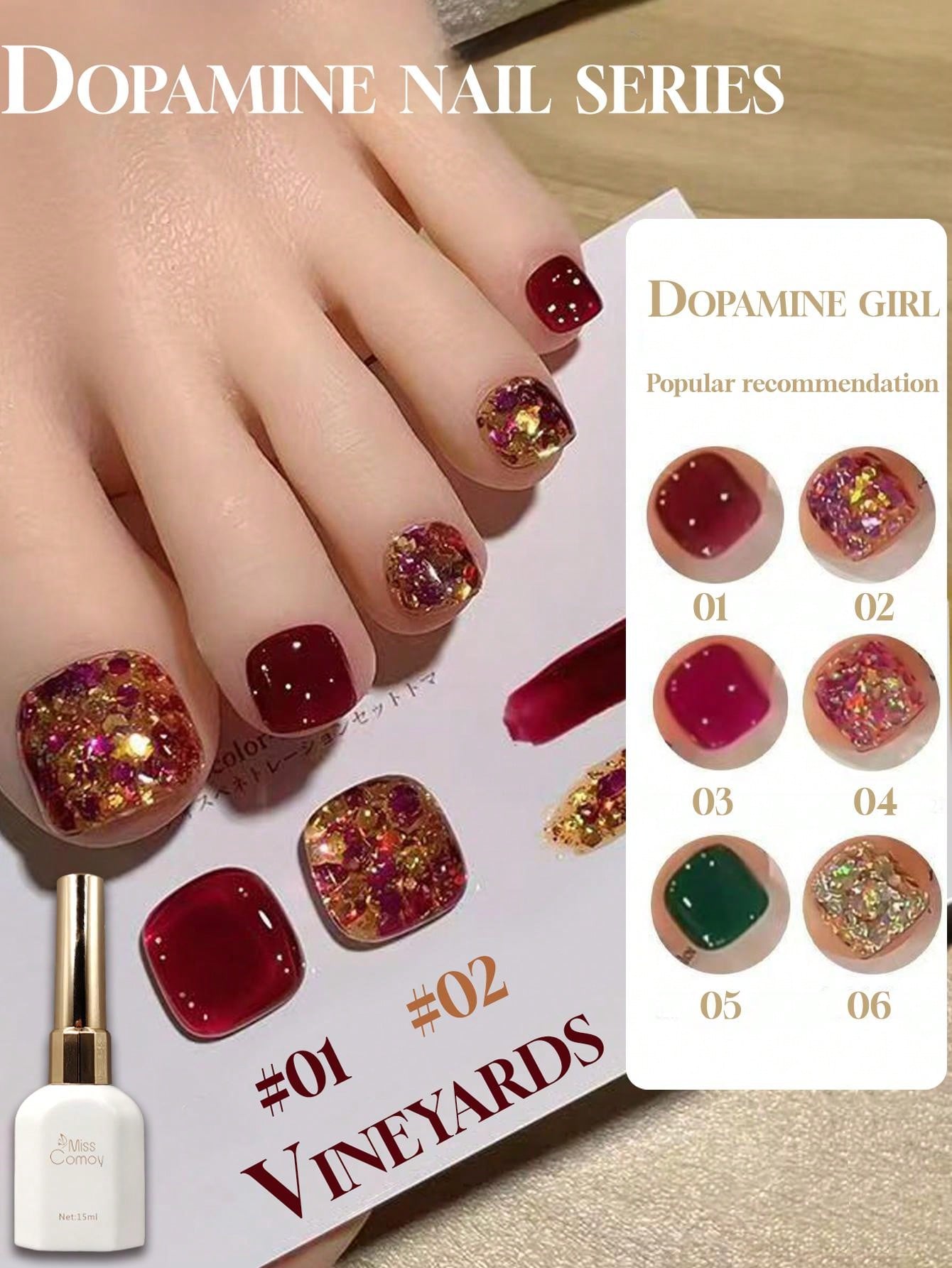15ML Burst Dopamine Two-Colour - Coloured Gel Set ulasan dan harga