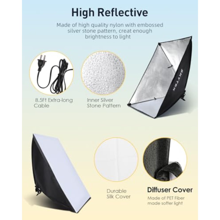 Lighting Kit Pack, 20x28in Sof - Photography Lighting Continuous ulasan dan harga