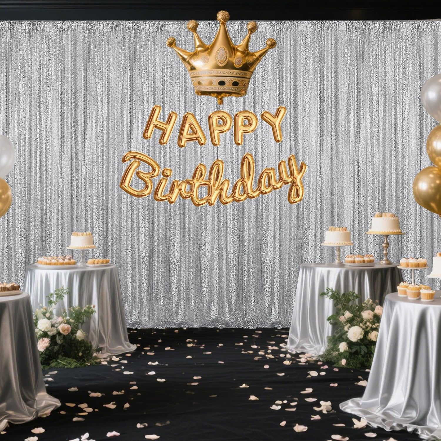 Sequin Backdrop Curtain 2 Pane - Photography Lighting Reference ulasan dan harga