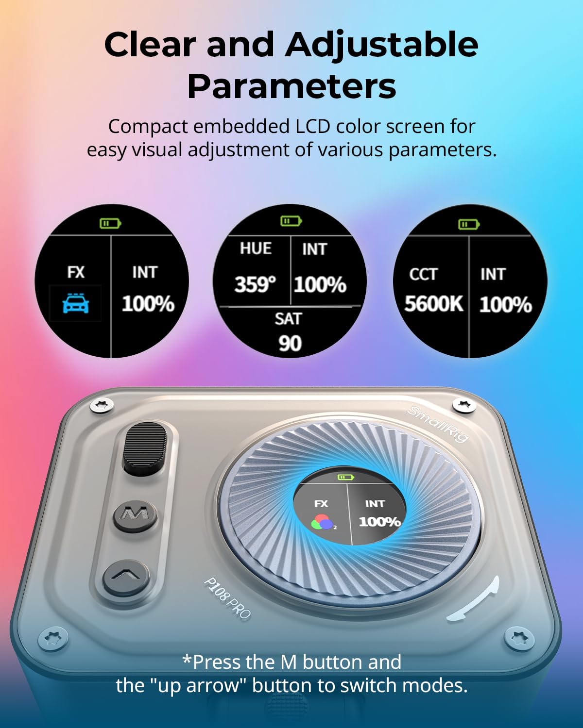 RGB Video Light, P108 Pro Port - Photography Lighting Reference ulasan dan harga