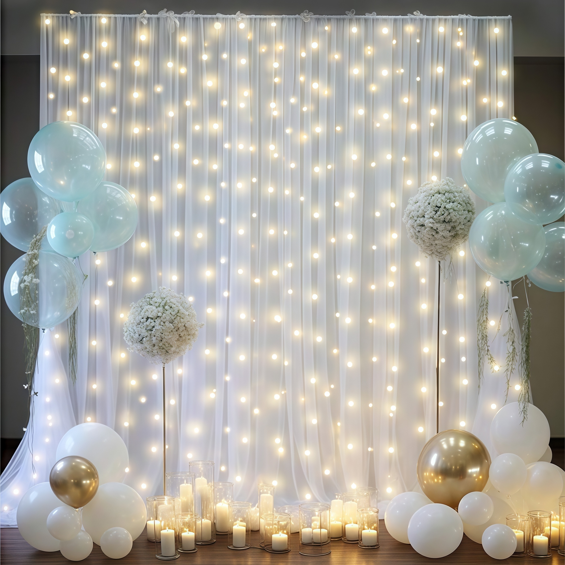 3pcs/set Tulle Backdrop Curtai - Photography Lighting Options ulasan dan harga